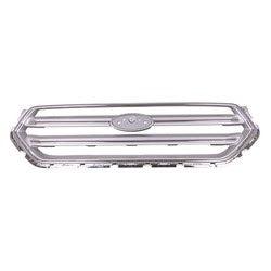 2017-2019 Ford Escape Grille Painted Silver With Chrome Surround For Models Without Sport - FO1200593-Partify-Painted-Replacement-Body-Parts