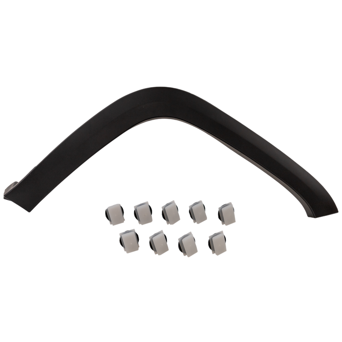 2019-2023 Jeep Cherokee 80th Anniversary/Altitude/Altitude Lux/High Altitude/Latitude/Latitude Lux/Latitude Plus/Limited/North/Overland/Sport/Trailhawk/Trailhawk Elite/Upland/X Front Passenger Side Wheel Arch Molding Front Rearward - CH1291135-Partify-Painted-Replacement-Body-Parts