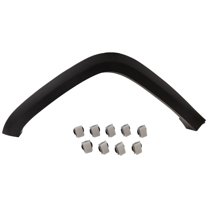 2019-2023 Jeep Cherokee 80th Anniversary/Altitude/Altitude Lux/High Altitude/Latitude/Latitude Lux/Latitude Plus/Limited/North/Overland/Sport/Trailhawk/Trailhawk Elite/Upland/X Front Driver Side Wheel Arch Molding Front Rearward - CH1290135-Partify-Painted-Replacement-Body-Parts