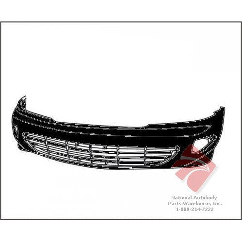 1995-1999 Chevrolet Cavalier Base/LS/RS Front Bumper Standard Trim Textured - GM1000514-Partify-Painted-Replacement-Body-Parts