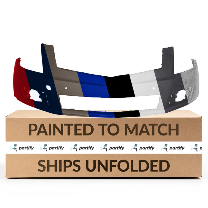 2010-2012 Cadillac SRX CAPA Certified Front Upper Bumper With Sensor Holes Without Headlight Washer Holes - GM1000916C-Partify-Painted-Replacement-Body-Parts