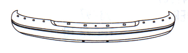 1996-2002 Chevrolet Express 1500/2500/3500 LT/GMC Savana 1500/Savana 2500/Savana 3500 Base/SLE/SLT Front Bumper Face Bar Bright - GM1002414-Partify-Painted-Replacement-Body-Parts