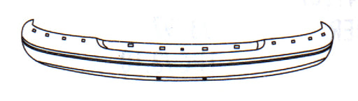 1996-2002 Chevrolet Express 1500/2500/3500 LT/GMC Savana 1500/Savana 2500/Savana 3500 Base/SLE/SLT Front Bumper Face Bar Bright - GM1002414-Partify-Painted-Replacement-Body-Parts