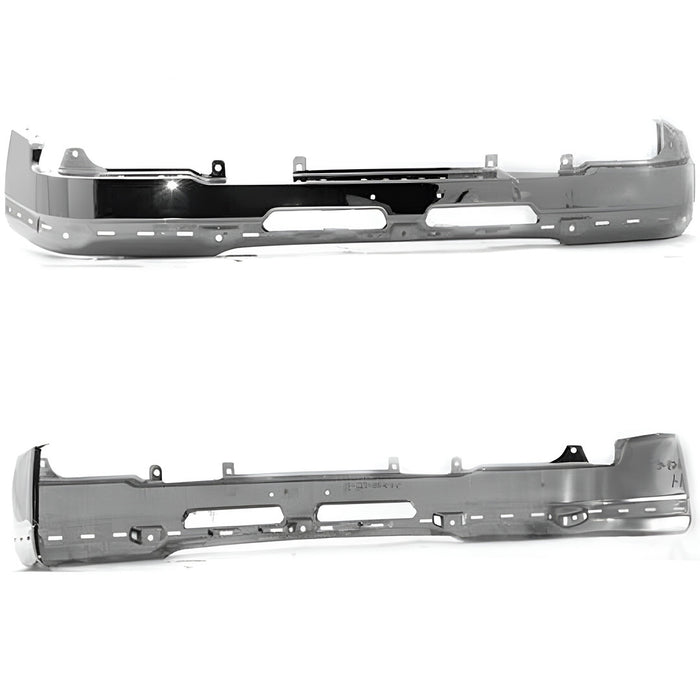 2002-2007 Chevrolet Avalanche 1500/2500/Silverado 1500/Silverado 1500 Classic/Silverado 2500 Base/Hybrid/LS/LT/Base/LS/LT/Hybrid/LS/LT Front Bumper Face Bar W/O Body Cladding Chrome Face Bar Only - GM1002416-Partify-Painted-Replacement-Body-Parts
