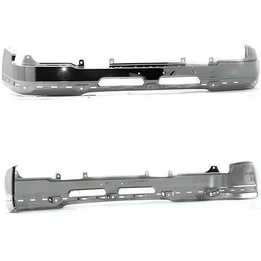2002-2007 Chevrolet Avalanche 1500/2500/Silverado 1500/Silverado 1500 Classic/Silverado 2500 Base/Hybrid/LS/LT/Base/LS/LT/Hybrid/LS/LT Front Bumper Face Bar W/O Body Cladding Chrome Face Bar Only - GM1002416-Partify-Painted-Replacement-Body-Parts