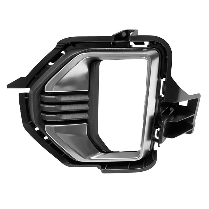 2021-2022 GMC Canyon AT4 Front Driver Side Bumper Insert Fog Lamp Bezel Chrome - GM1038277-Partify-Painted-Replacement-Body-Parts