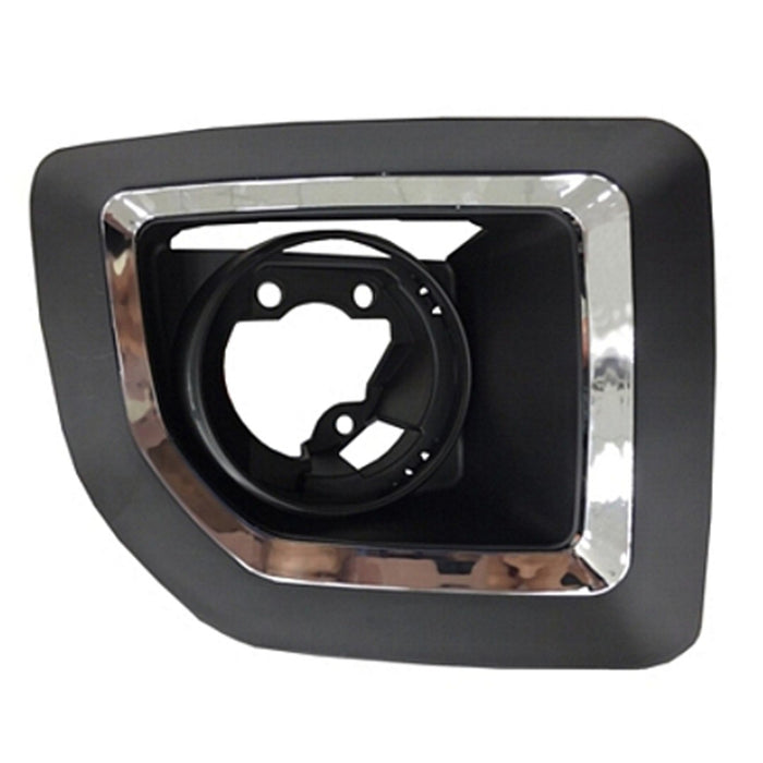 2015-2019 GMC Sierra 2500/3500 Front Passenger Side Bumper Insert Painted Bumper Fog Lamp Bezel Chrome - GM1039203-Partify-Painted-Replacement-Body-Parts
