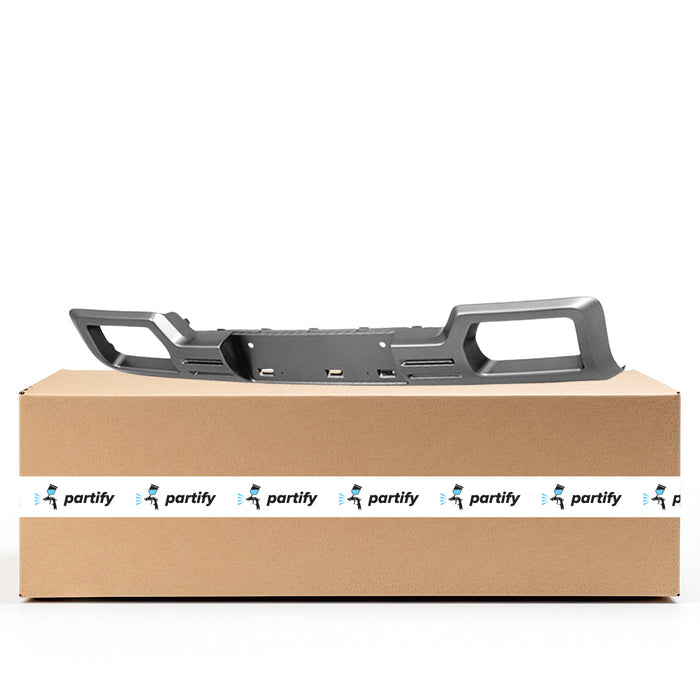 2014-2015 GMC Sierra 1500 SLE/SLT CAPA Certified Front Bumper Guard Chrome Bumper Skid Plate Smooth Gray - GM1053101C-Partify-Painted-Replacement-Body-Parts