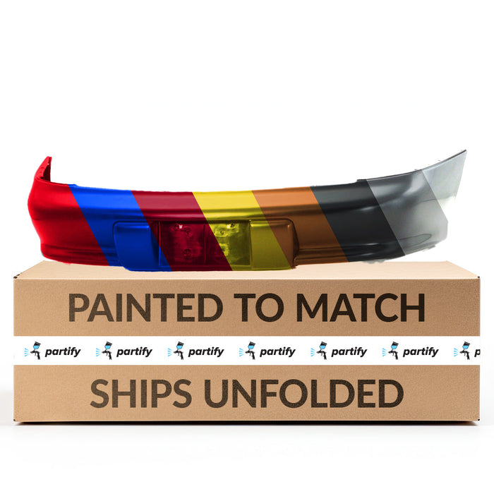 1995-1999 Chevrolet Cavalier Base/LS/RS CAPA Certified Rear Bumper W/Deluxe Trim Smooth Finish - GM1100564C-Partify-Painted-Replacement-Body-Parts