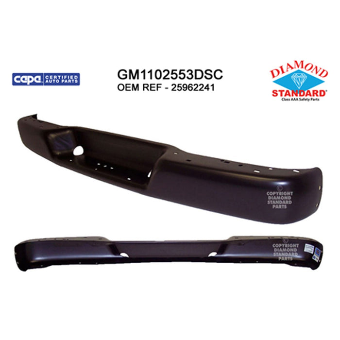 2003-2023 Chevrolet Express 1500/2500/3500/GMC Savana 1500/Savana 2500/Savana 3500 Rear Bumper Face Bar W/O Object Sensor - GM1102553-Partify-Painted-Replacement-Body-Parts
