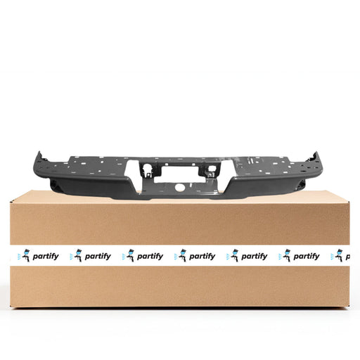 2014-2019 Chevrolet Silverado 1500/1500 LD/GMC Sierra 1500/Sierra 1500 Limited CAPA Certified Rear Bumper Face Bar W/Z71 Pkg W/Corner Step W/O Parking Aid Sensors - GM1102566C-Partify-Painted-Replacement-Body-Parts