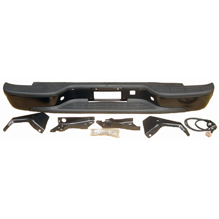 1999-2005 Chevrolet Silverado 1500 Base/Custom/Hybrid/LS/LT/WT/Z71 Off-Road/GMC Sierra 1500 Base/HT/SL/SLE/SLT/WT Rear Bumper Assembly Step Bumper Assembly Bright - GM1103125-Partify-Painted-Replacement-Body-Parts