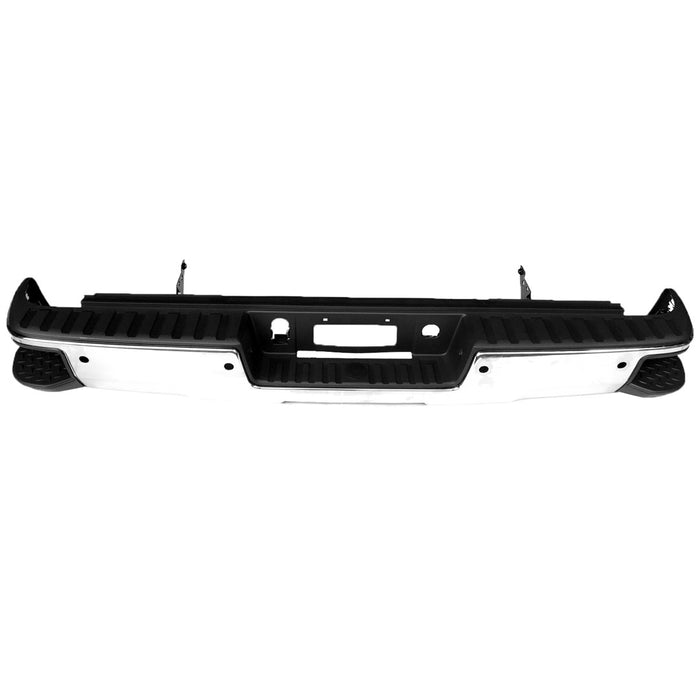 2014-2019 Chevrolet Silverado 1500/GMC Sierra 1500/Sierra 1500 Limited Rear Bumper Assembly W/Parking Aid Sensors W/O Sensors W/O Sensor Harness Assembly Chrome - GM1103175-Partify-Painted-Replacement-Body-Parts