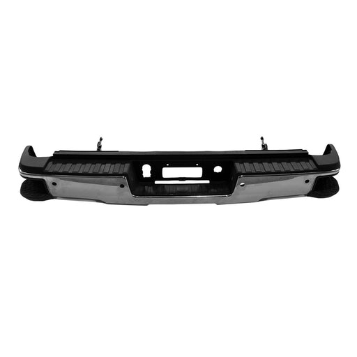 2015-2019 Chevrolet Silverado 2500/3500/GMC Sierra 2500/Sierra 3500 Rear Bumper Assembly Single Rear Wheels W/Hitch Bar W/Park W/O Sensors Chrome - GM1103186-Partify-Painted-Replacement-Body-Parts