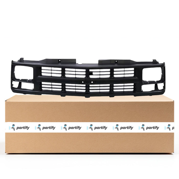 1994-2000 Chevrolet Blazer/C1500/C1500 Suburban/C2500/C2500 Suburban/C3500/K1500/K1500 Suburban/K2500/K2500 Suburban/K3500/Tahoe CAPA Certified Grille W/Single Sealed Beam Headlamps Assembly - GM1200358C-Partify-Painted-Replacement-Body-Parts
