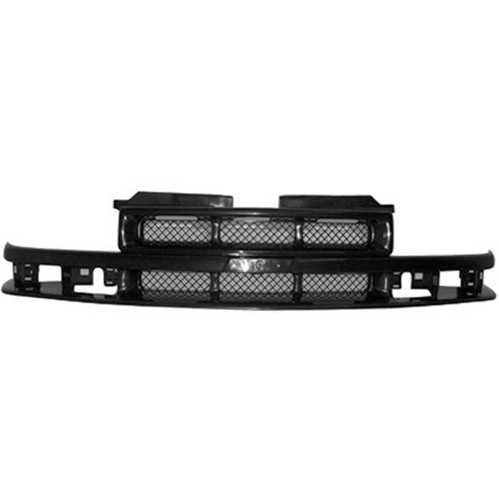 1998-2004 Chevrolet S10 SS Grille Black W/O Emblems Or Clips Assembly - GM1200413-Partify-Painted-Replacement-Body-Parts