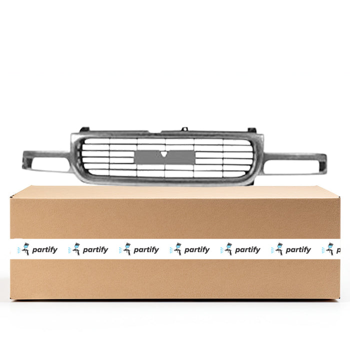 1999-2006 GMC Sierra 1500/Yukon/Yukon XL 1500 Base/Denali/HT/SL/SLE/SLT/WT/SL/SLE/SLT CAPA Certified Grille Black Assembly - GM1200430C-Partify-Painted-Replacement-Body-Parts