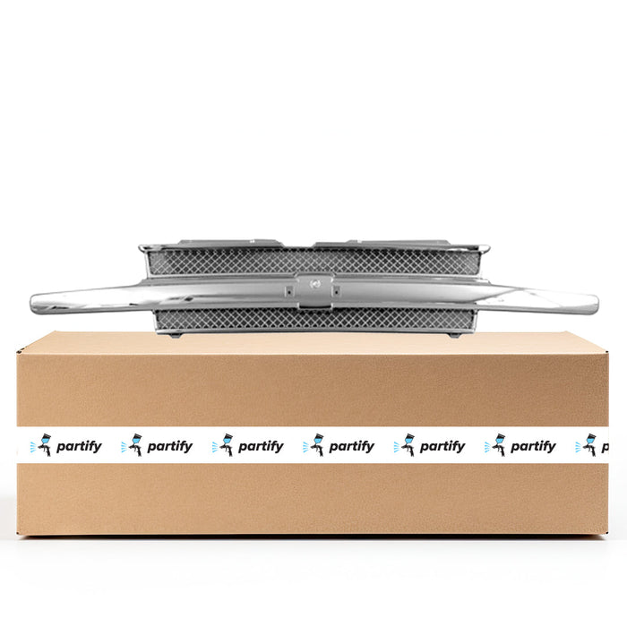 2002-2005 Chevrolet Trailblazer CAPA Certified Grille W/O Headlamp Washers All Chrome Assembly - GM1200483C-Partify-Painted-Replacement-Body-Parts