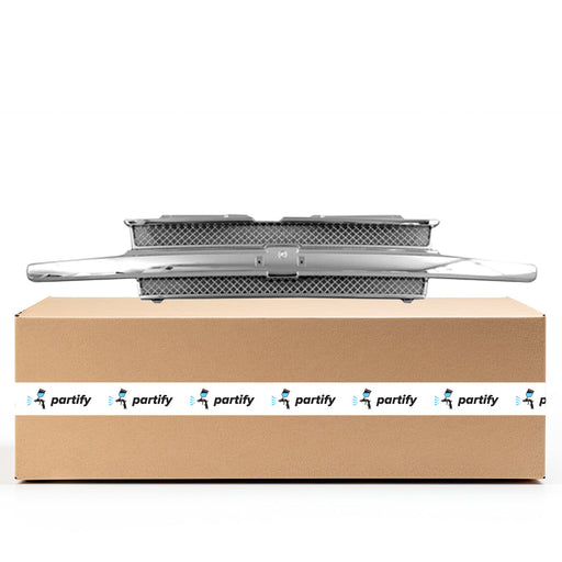 2002-2005 Chevrolet Trailblazer CAPA Certified Grille W/O Headlamp Washers All Chrome Assembly - GM1200483C-Partify-Painted-Replacement-Body-Parts