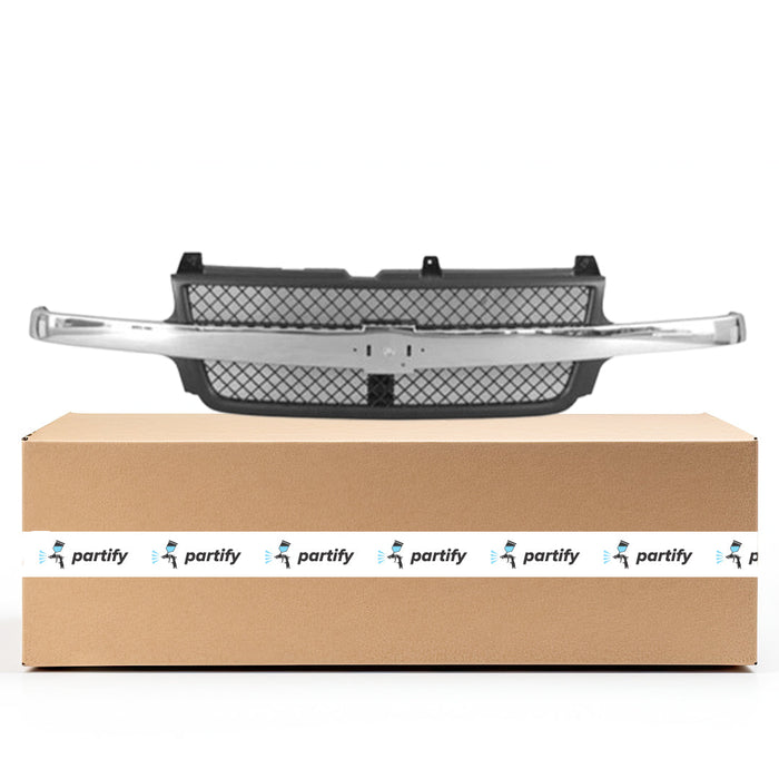 2001-2002 Chevrolet Silverado 2500 HD/3500 CAPA Certified Grille Black Assembly - GM1200523C-Partify-Painted-Replacement-Body-Parts