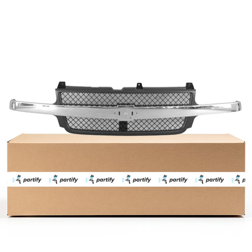 2001-2002 Chevrolet Silverado 2500 HD/3500 CAPA Certified Grille Black Assembly - GM1200523C-Partify-Painted-Replacement-Body-Parts