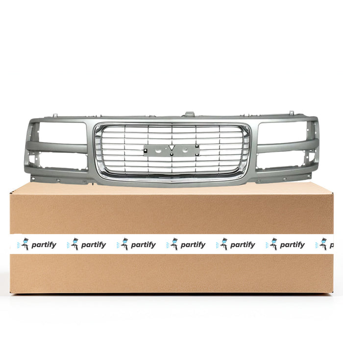 1996-2002 GMC Savana 1500 Base/SLE Grille W/Composite Headlamps Bright Assembly - GM1200528-Partify-Painted-Replacement-Body-Parts