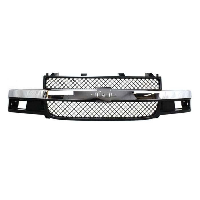2003-2021 Chevrolet Van Chevy Express Grille Chrome/Grey With Composite Head Lamp - GM1200535-Partify-Painted-Replacement-Body-Parts