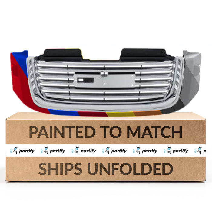 2006-2009 GMC Envoy Grille Chrome Black With Black Frame With H/L Washer Hole - GM1200605-Partify-Painted-Replacement-Body-Parts