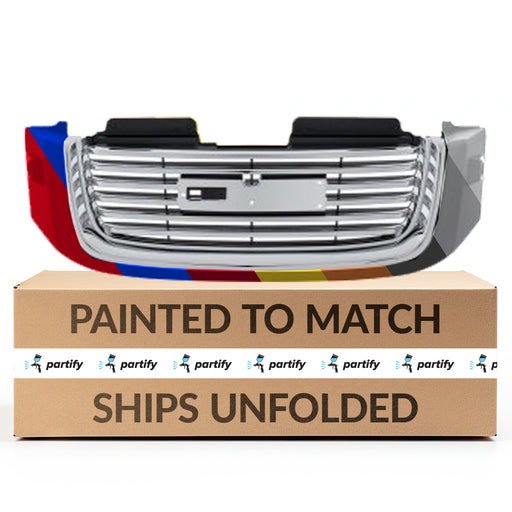 2006-2009 GMC Envoy Grille Chrome Black With Black Frame With H/L Washer Hole - GM1200605-Partify-Painted-Replacement-Body-Parts