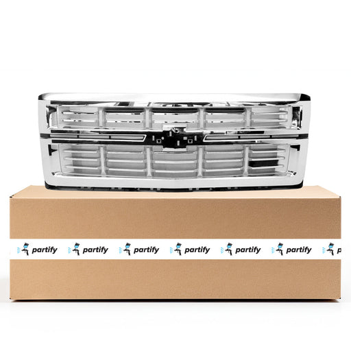 2014-2016 Chevrolet Silverado 1500/Suburban/Tahoe LT/LTZ CAPA Certified Grille W/Z71 Pkg 2Nd Design Chrome Assembly - GM1200710C-Partify-Painted-Replacement-Body-Parts