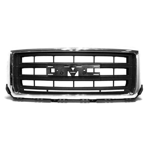 2014-2015 GMC Sierra 1500 Base CAPA Certified Grille Chrome Surround/Black Insert Assembly - GM1200711C-Partify-Painted-Replacement-Body-Parts