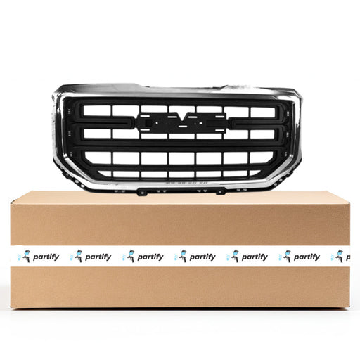 2016-2019 GMC Sierra 1500/1500 Limited Base CAPA Certified Grille W/O Chrome Insert Chrome Assembly - GM1200741C-Partify-Painted-Replacement-Body-Parts