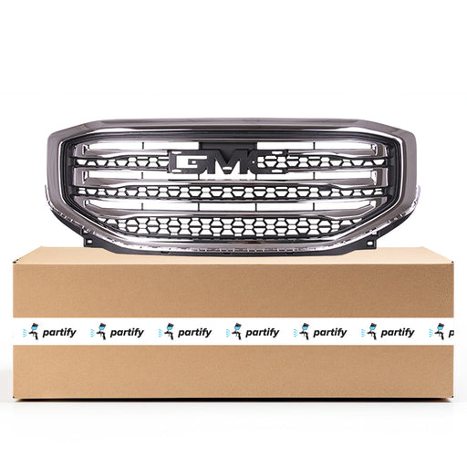 2017-2019 GMC Acadia SLE/SLT CAPA Certified Grille W/Chrome Surround W/O All Terrain Pkg Assembly - GM1200752C-Partify-Painted-Replacement-Body-Parts