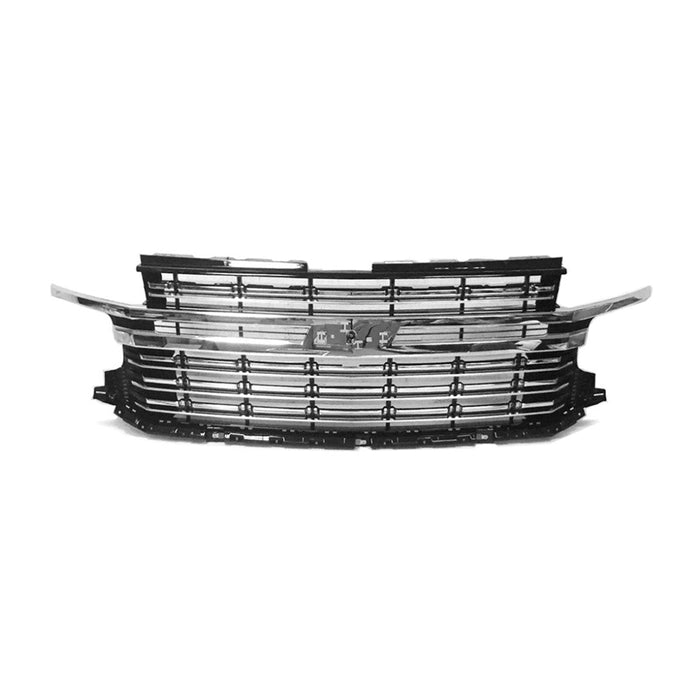 2021-2024 Chevrolet Suburban/Tahoe Premier CAPA Certified Grille Galvano Silver Assembly - GM1200829C-Partify-Painted-Replacement-Body-Parts