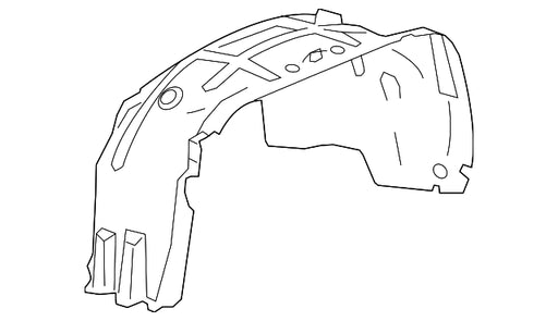 2015-2019 GMC Sierra 2500/3500 Driver Side Fender Liner Mat: Pet/Thermo Form - GM1248281-Partify-Painted-Replacement-Body-Parts