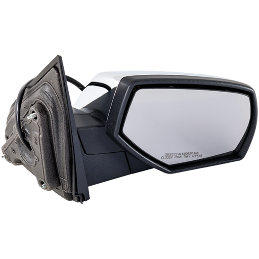 2014-2019 Chevrolet Silverado 1500/1500 LD/2500/3500/GMC Sierra 1500/Sierra 1500 Limited/Sierra 2500/Sierra 3500 Passenger Side Door Mirror Std Type Manual Heated W/Cover Chrome Assembly - GM1321634-Partify-Painted-Replacement-Body-Parts