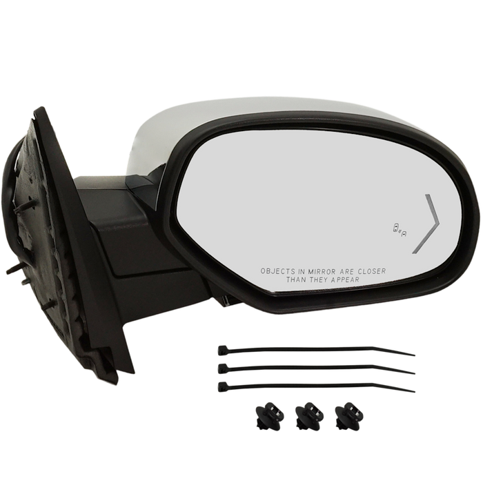 2009-2014 Chevrolet Tahoe Passenger Side Door Mirror Heated W/Memory W/Signal W/Blis Pwr-Folding Chrome Assembly - GM1321525-Partify-Painted-Replacement-Body-Parts