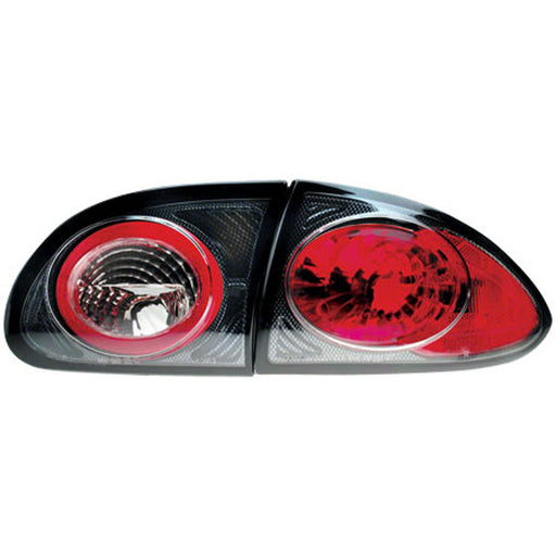 Chevrolet Cavalier Tail Light Set Includes Marker Lamp W/Carbon Fiber Painted Housing W/Clear Lens - GM2811131