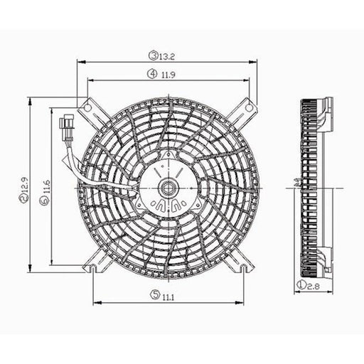 1999-2001 Chevrolet Tracker A/C Condenser Fan Assembly - GM3113116-Partify-Painted-Replacement-Body-Parts