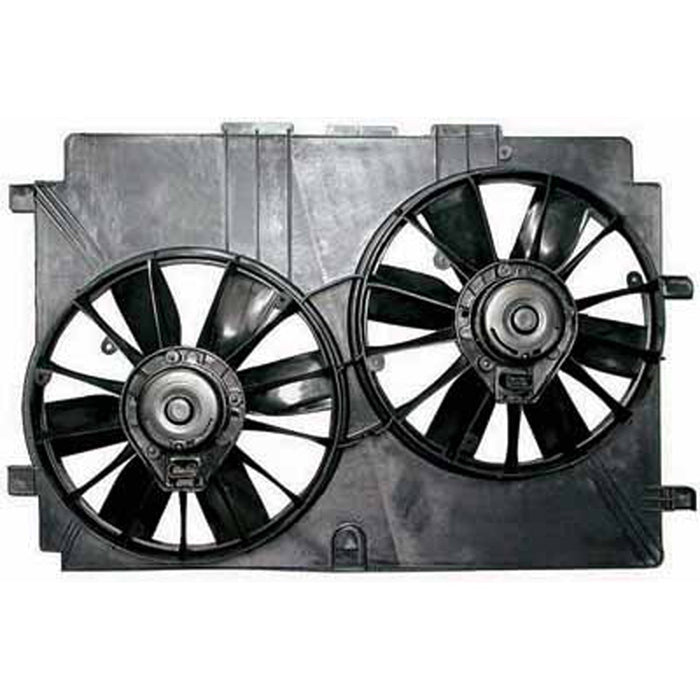 1998-2004 Chevrolet Camaro/Corvette/Pontiac Firebird Engine Cooling Fan Assembly Includes Motors/Blades/Shroud Dual Fan Assembly 5.7L V8 - GM3115141-Partify-Painted-Replacement-Body-Parts
