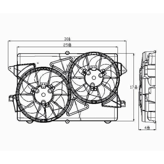 2004-2007 Saturn Vue Engine Cooling Fan Assembly 3.5L V6 - GM3115201-Partify-Painted-Replacement-Body-Parts