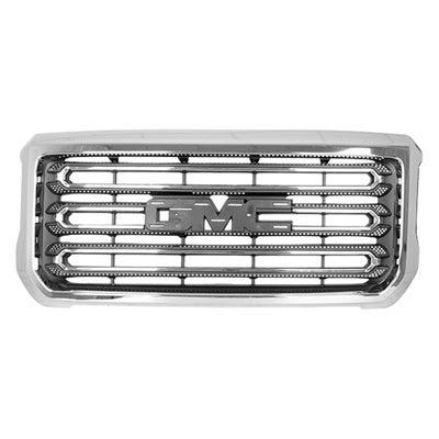 2015-2019 GMC Pickup GMC Sierra 2500 Grille Without Moulding Base/Sle Model Matte Dark Gray - GM1200689-Partify-Painted-Replacement-Body-Parts