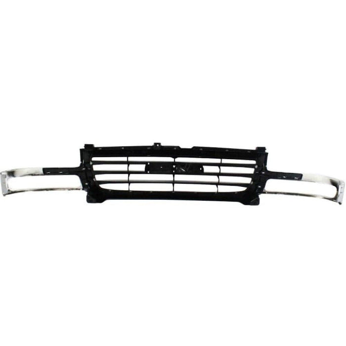 2003-2007 GMC Pickup GMC Sierra Denali Grille Chrome Black - GM1200475-Partify-Painted-Replacement-Body-Parts