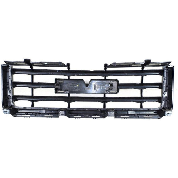 2007-2013 GMC Pickup GMC Sierra Hybrid Grille Matte Black 3 Horizontal Black Bars With Black Frame Exclude Denali - GM1200583-Partify-Painted-Replacement-Body-Parts