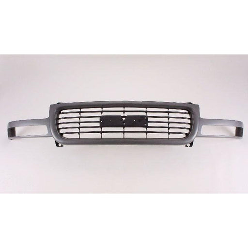 1999-2006 GMC Yukon Grille Black Horizontal Bars With Textured Gray Frame - GM1200429-Partify-Painted-Replacement-Body-Parts