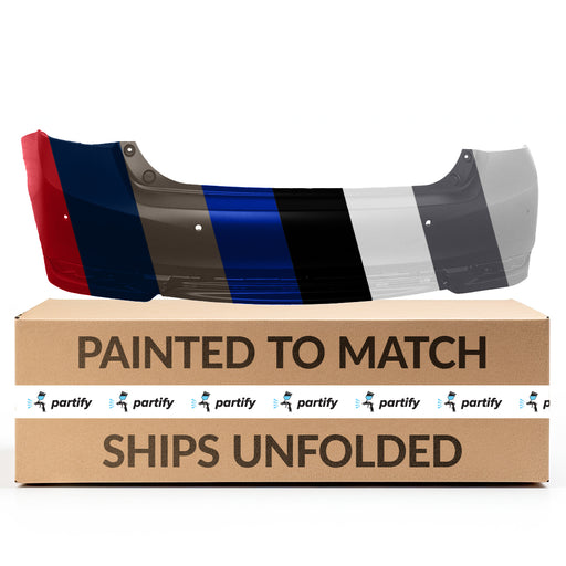 2017 Honda Accord Hybrid CAPA Certified Rear Bumper With Park Assist Sensor Holes & For Hybrid Models - HO1100303C-Partify-Painted-Replacement-Body-Parts