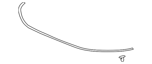 Honda Civic Front Seal Hood Molding - HO1235108