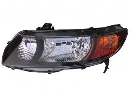 2008-2009 Honda Civic Driver Side Headlight Lens Housing W/Amber Signal Lens Coupe - HO2518118-Partify-Painted-Replacement-Body-Parts