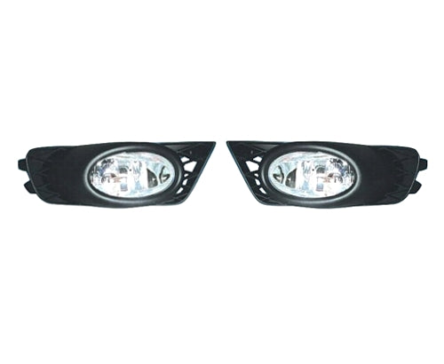 2009-2011 Honda Civic Hybrid/Hybrid-L Fog Light Set Dealer Installed Kit W/Harness Sedan - HO2591110-Partify-Painted-Replacement-Body-Parts