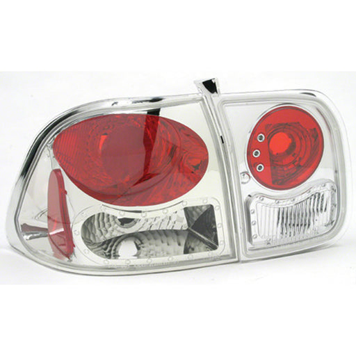 Honda Civic Tail Light Set Includes All Lamps Performance Style Bright Housing/Clear Lens 4 Door Sedan - HO2811116